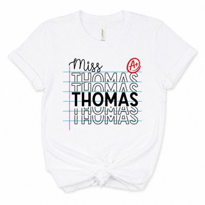 Custom Teacher Name Shirt