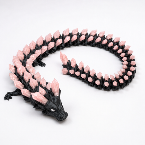 3D Printed Articulated Crystal Dragon – 19.7 Inches