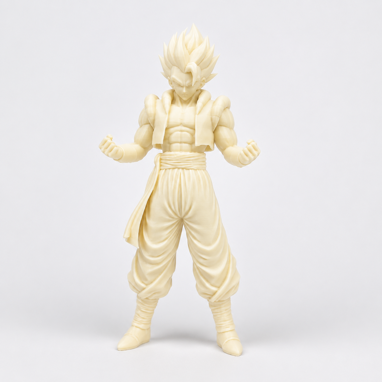 Unpainted 3D Printed Gogeta Model – 8 Inches Tall