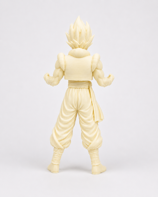 Unpainted 3D Printed Gogeta Model – 8 Inches Tall
