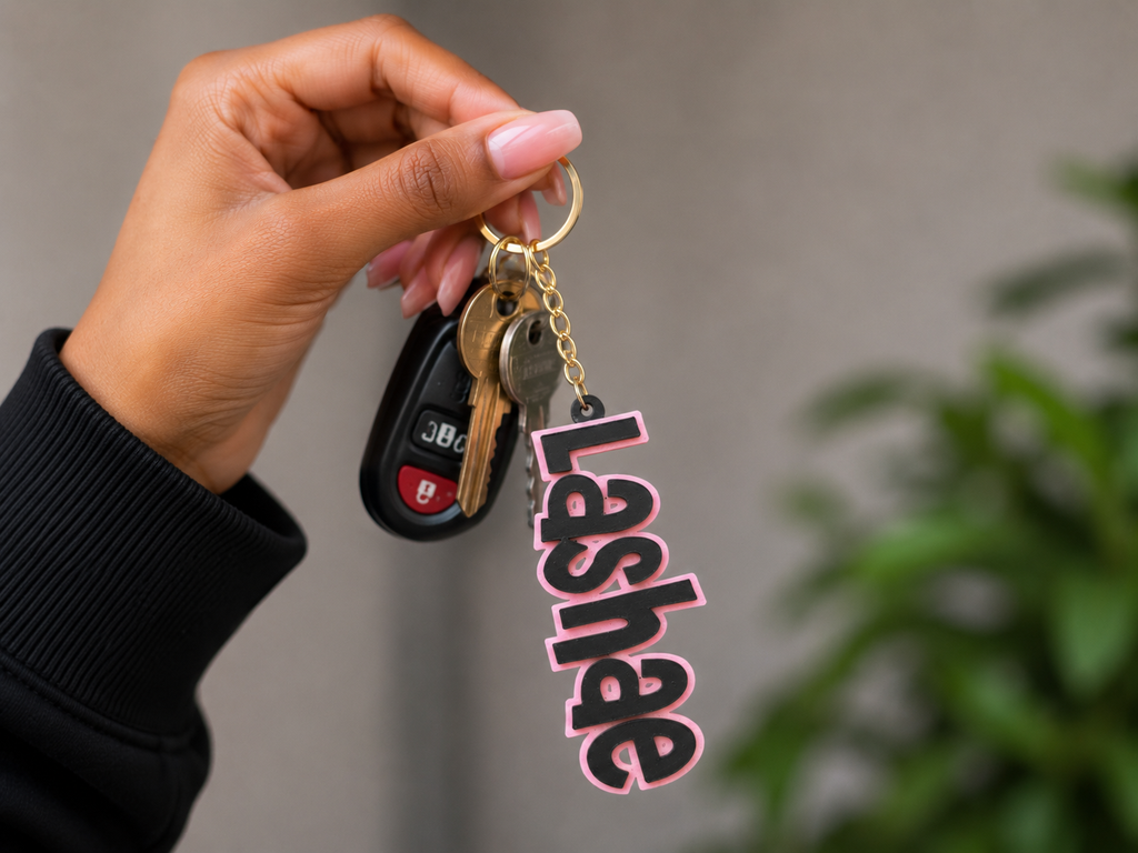 Personalized 3D Printed Name Keychain