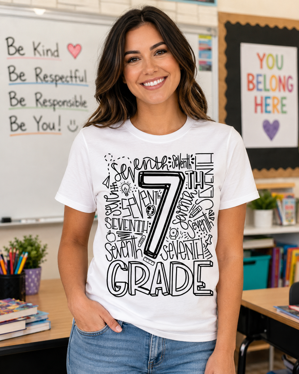 Custom Grade Level Teacher Graphic Tee