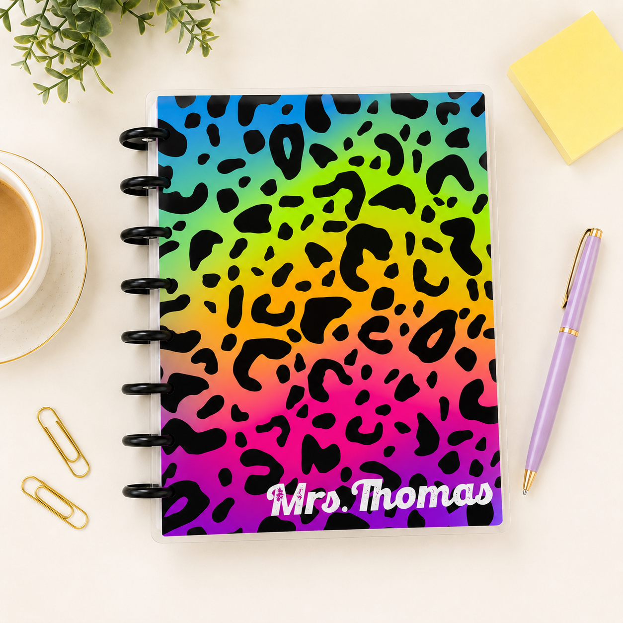 Teacher Themed Custom Planner Covers | Personalized Disc Planner Covers