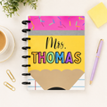 Teacher Themed Custom Planner Covers | Personalized Disc Planner Covers