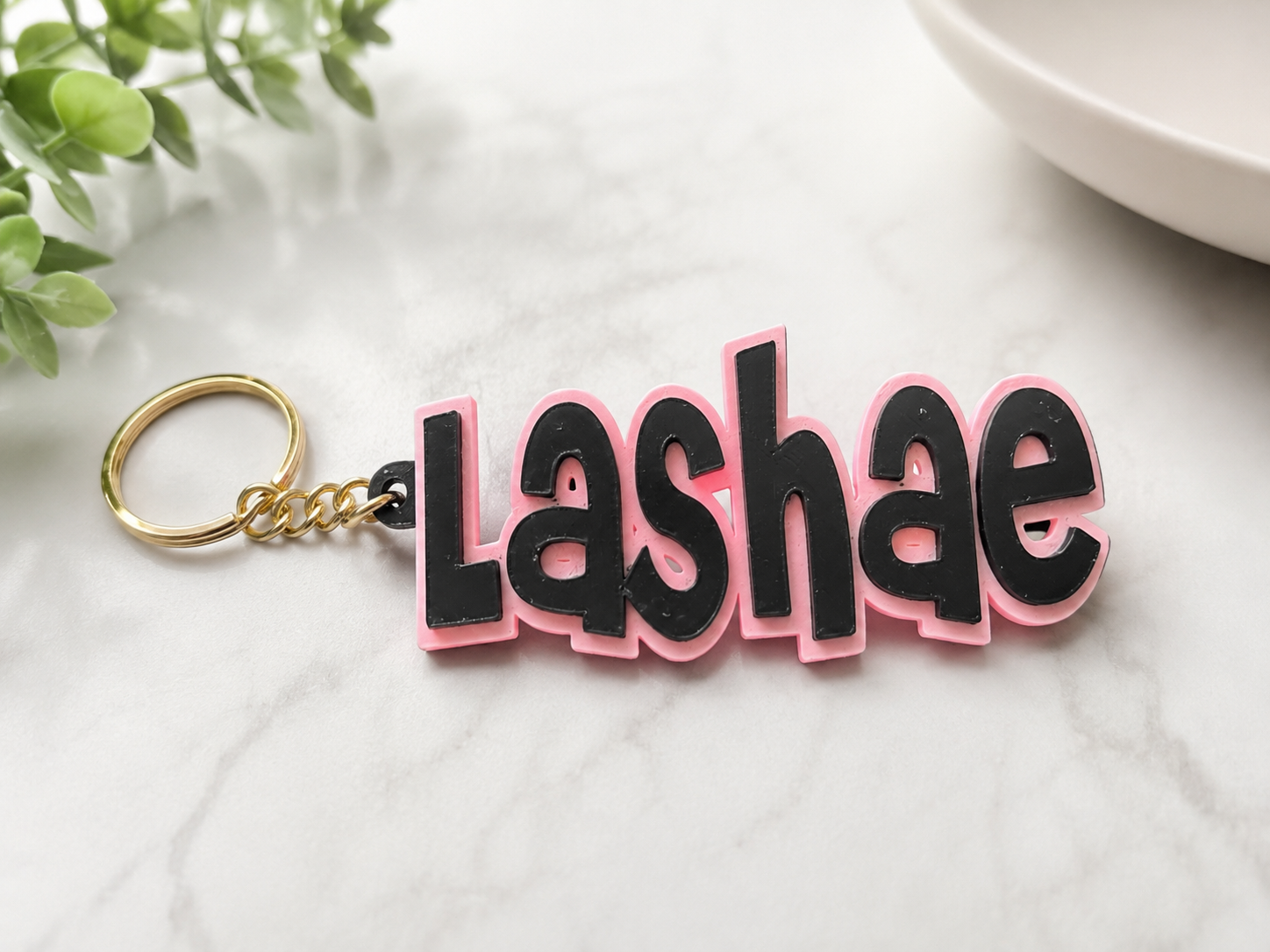 Personalized 3D Printed Name Keychain