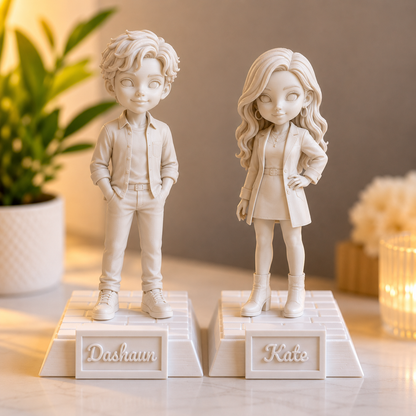 Couples Special – Custom 3D Printed Figurine Set (Pricing Includes 2)